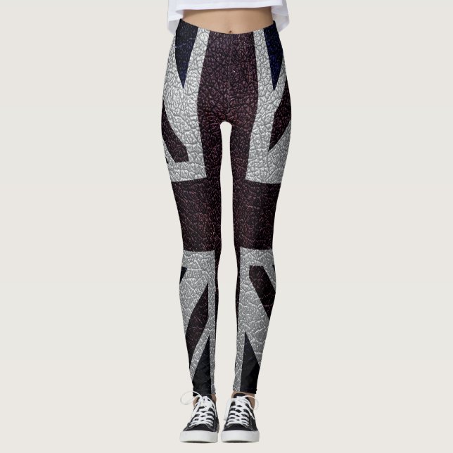 Vintage UK Flag #12 Leggings (Front)