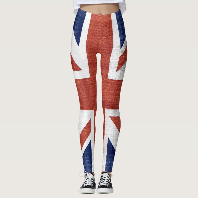 Vintage UK Flag #2 Leggings (Front)