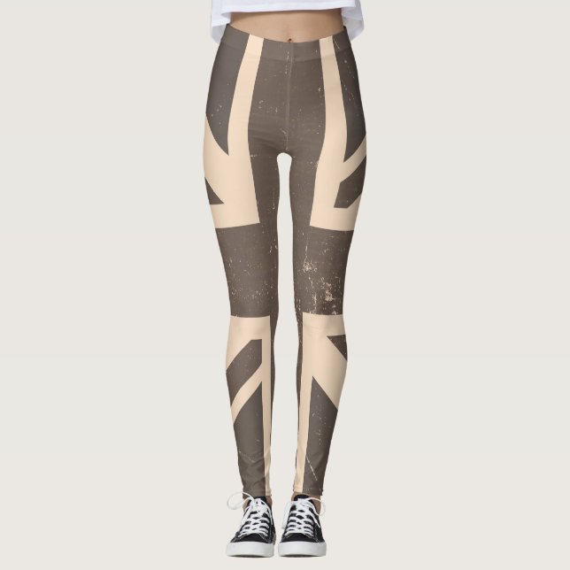 Vintage UK Flag #4 Leggings (Front)