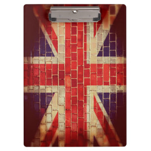 Vintage UK flag Clipboard