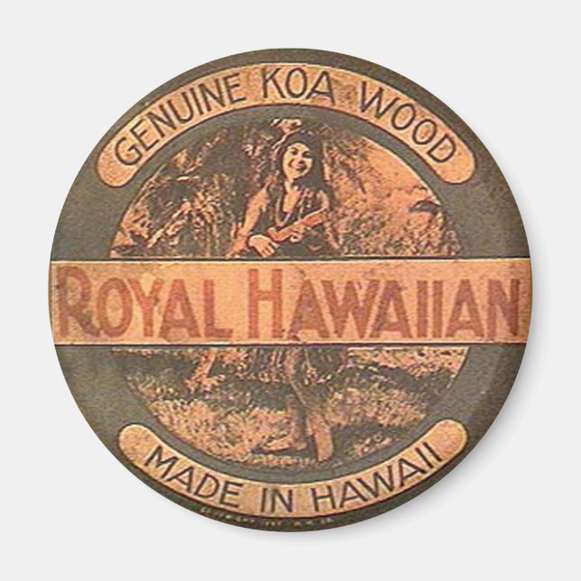 Vintage Ukelele Lable Magnet (Front)