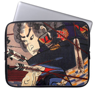 Vintage Ukiyo-e Japanese Samurai Painting Laptop Sleeve