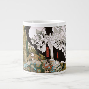 Vintage Ukiyo-e Kuniyoshi Skeleton Spectre Art Large Coffee Mug
