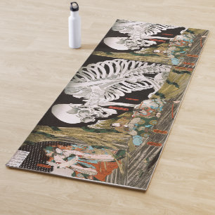 Vintage Ukiyo-e Kuniyoshi Skeleton Spectre Art Yoga Mat