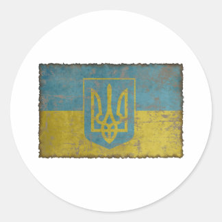 Vintage Ukraine Classic Round Sticker