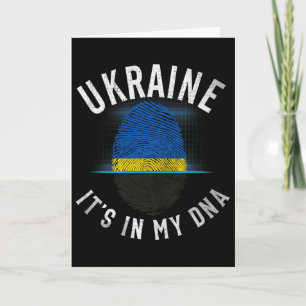 Vintage Ukraine Flag - It Is In My Dna - Ukrainian Card