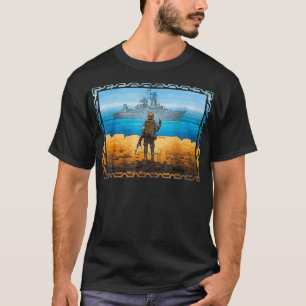 Vintage Ukraine Flag Pride Ukraine Postage Stamp T-Shirt