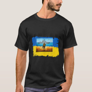 Vintage Ukraine Postage Stamp Flag Pride Mother's T-Shirt