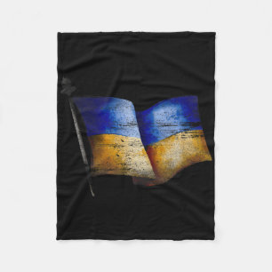 Vintage Ukraine Support Ukraine Stand With Ukraine Fleece Blanket