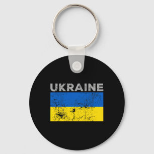 Vintage Ukraine Ukrainian Flag Pride 11  Key Ring