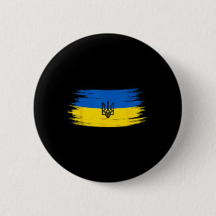 Vintage Ukraine Ukrainian Flag Pride 12 6 Cm Round Badge