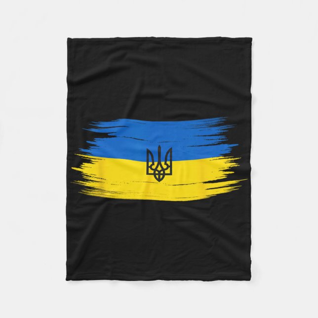 Vintage Ukraine Ukrainian Flag Pride 12  Fleece Blanket (Front)