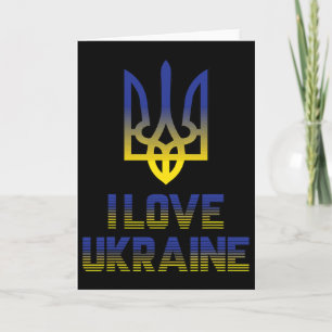 Vintage Ukraine Ukrainian Flag Pride 4 Card
