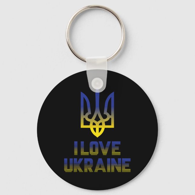 Vintage Ukraine Ukrainian Flag Pride 5  Key Ring (Front)