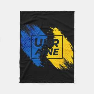 Vintage Ukraine Ukrainian Flag Pride 7  Fleece Blanket