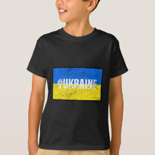 Vintage Ukraine Ukrainian Flag Pride 8 T-Shirt