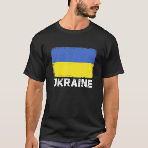 Vintage Ukraine Ukrainian Flag Pride Gift T-Shirt