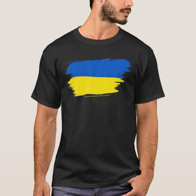 Vintage Ukraine Ukrainian Flag Pride Gifts T-Shirt (Front)