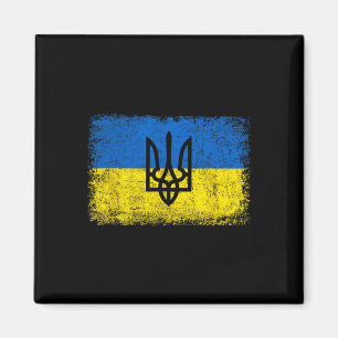 Vintage Ukraine Ukrainian Flag Ukraine Army Triden Magnet