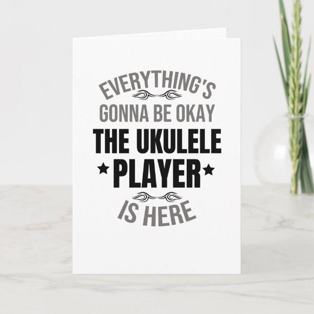 Vintage Ukulele Gifts | Ukulele Players Gifts Card (Front)