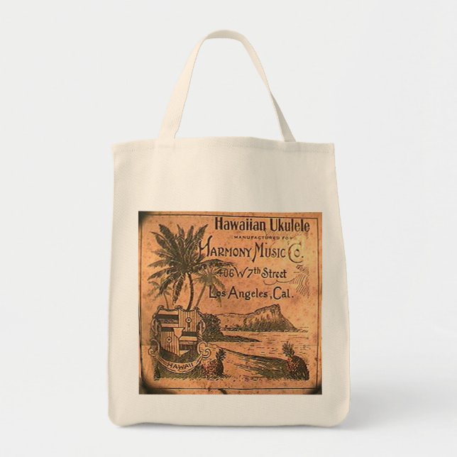 Vintage Ukulele Lable Bag (Front)