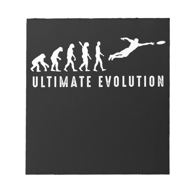 Vintage Ultimate Frisbee Sport Evolution Notepad (Front)