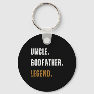 Vintage Uncle Godfather Legend Funny New Uncle Fat Key Ring