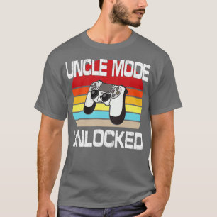 Vintage Uncle Mode Unlocked Happy To Me Niece Neph T-Shirt