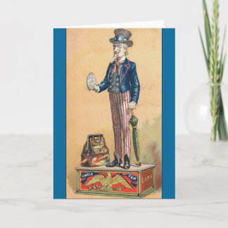 Vintage Uncle Sam Coin Bank Card