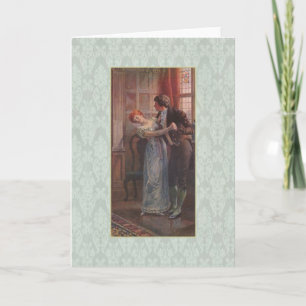 Vintage Under the Mistletoe Holiday Card