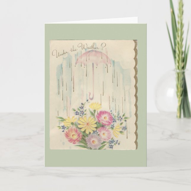 Vintage "Under The Weather" Card (Front)