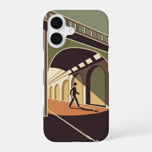 Vintage Underpass Icon iPhone 16 Case (Back)