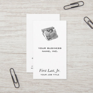 Vintage Underwood Distressed Typewriter Business Card