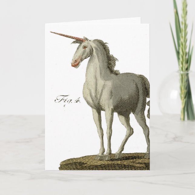 Vintage Unicorn, Birthday Card (Front)
