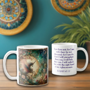Vintage Unicorn Isaiah 41:10 Scripture Christian  Coffee Mug