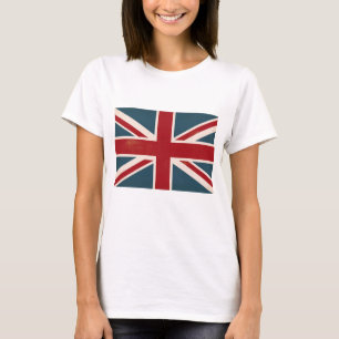 VINTAGE UNION JACK BRITISH FLAG T-SHIRT