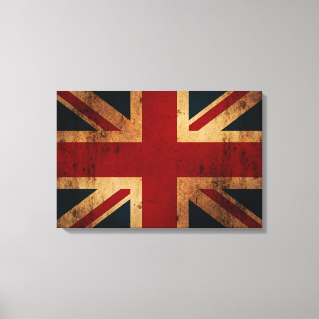 Vintage Union Jack Canvas Print (Front)