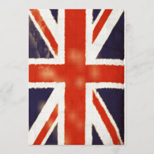 Vintage Union Jack Invitation (Vertical)