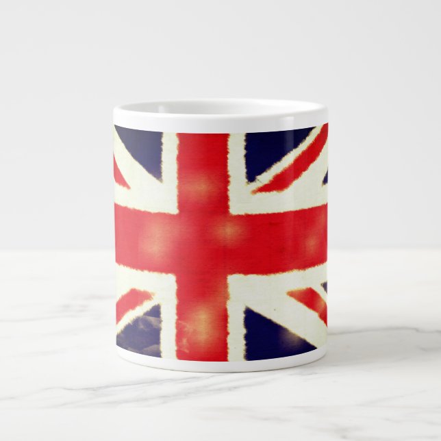 Vintage Union Jack Jumbo Coffee Tea Mug (Front)