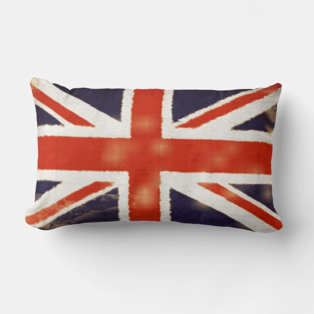 Vintage Union Jack Lumbar Throw Pillow (Front)