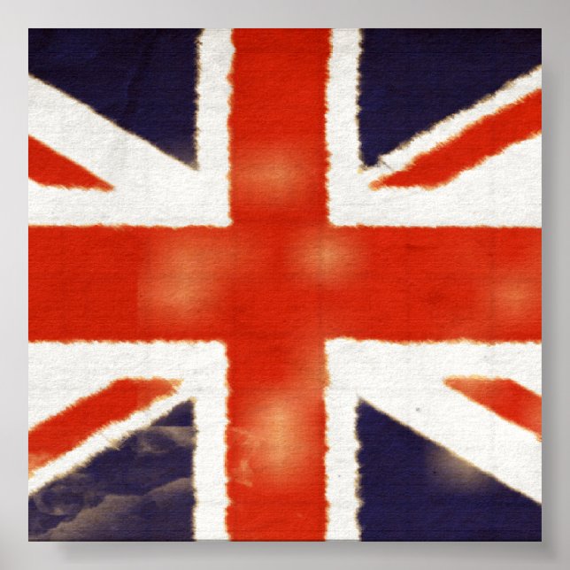 Vintage Union Jack Matte Print on Canvas (Front)