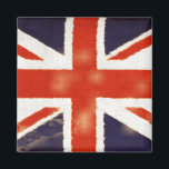 Vintage Union Jack Refrigerator Magnet<br><div class="desc">If you dig things British,  you'll like our iconic Vintage Union Jack Refrigerator Magnet!

 Available in circular or square shaped magnet,  it's a great little gift idea for anglophile friends!</div>