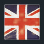 Vintage Union Jack Refrigerator Magnet<br><div class="desc">If you dig things British,  you'll like our iconic Vintage Union Jack Refrigerator Magnet!

 Available in circular or square shaped magnet,  it's a great little gift idea for anglophile friends!</div>