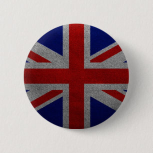 Vintage Union Jack United Kingdom British Flag 6 Cm Round Badge