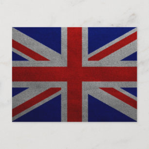 Vintage Union Jack United Kingdom British Flag Postcard