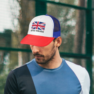 Vintage Union Jack (W/Black "United Kingdom" Text) Trucker Hat