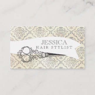 Vintage Unique Professional Scissors Hair Stylist Business Card