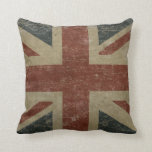 Vintage United Kingdom Flag Cushion<br><div class="desc">The flag of the United Kingdom in a distressed,  vintage design.</div>