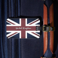 Vintage United Kingdom Luggage Tags, British Flag