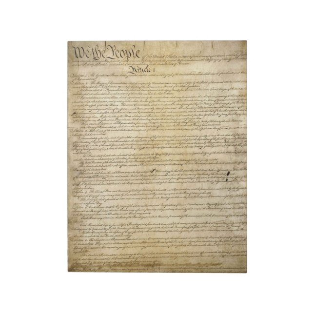Vintage United States Constitution Notepad (Rotated)